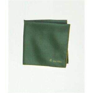 Brooks Brothers Green Pocket Square/Handkerchief/Hanky Silk